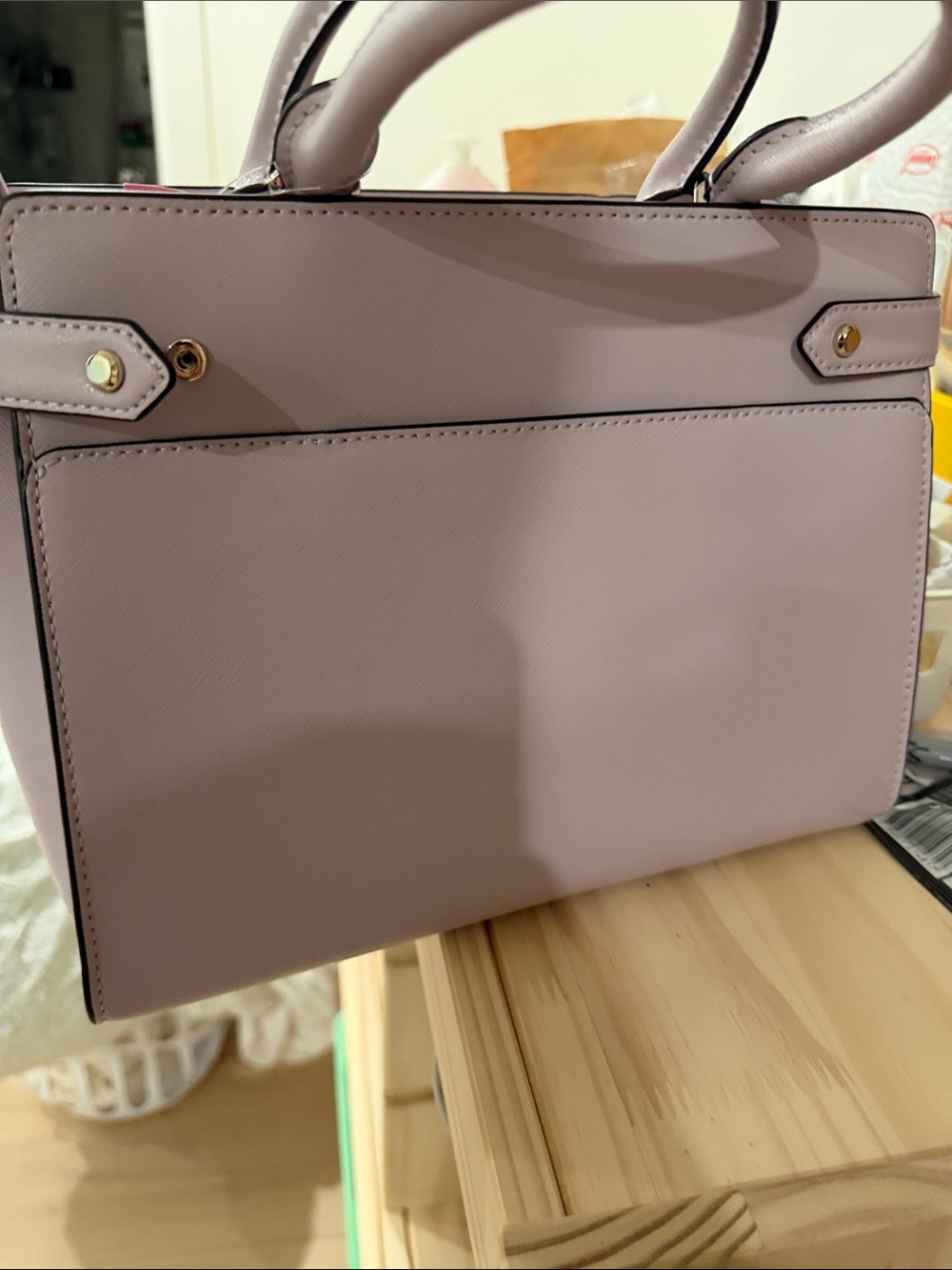 kate spade lilac Staci medium satchel with gold hardware - Picture 8 of 9